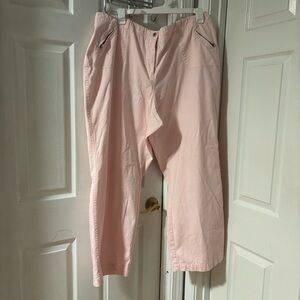 Woman Plus Size Pants Pastel Pink Cotton Size 24W